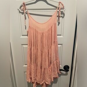 Peach Beach Cover Up with Shells